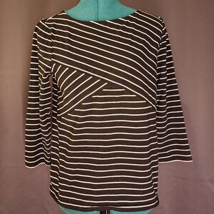 Striped Black and White Women's Top